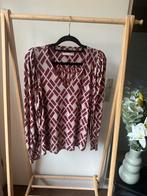 Studio Anneloes blouse paars beige travelstof, Studio Anneloes, Verzenden, Paars, Maat 42/44 (L)