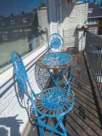 Vintage brocante bistroset, Ophalen, Gebruikt, Overige materialen, 2 zitplaatsen