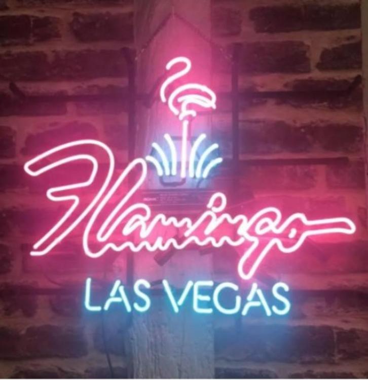 Flamingo las vegas neon en andere leuke USA decoratie neons, Verzamelen, Merken en Reclamevoorwerpen, Nieuw, Lichtbak of (neon) lamp