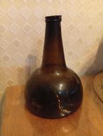 Antieke buikfles / Onion Bottle / kattenkop 18e eeuws, Ophalen of Verzenden
