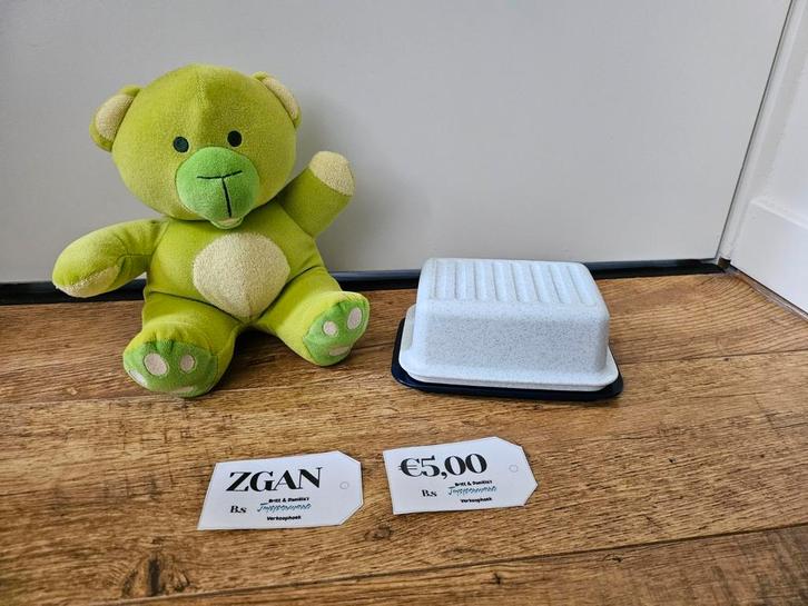 Tupperware botervloot donkerblauw wit, Huis en Inrichting, Keuken | Tupperware, Zo goed als nieuw, Bak of Kom, Blauw, Wit, Ophalen of Verzenden