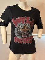 Zoe karssen shirt met leuke print maat s, Zwart, Ophalen of Verzenden, Zo goed als nieuw, Korte mouw