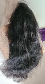Nieuw, pruik met front lace, 100 % human hair. Donker bruin, Sieraden, Tassen en Uiterlijk, Uiterlijk | Haarverzorging, Ophalen of Verzenden