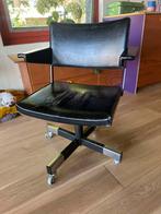 Vintage bureaustoel, Huis en Inrichting, Bureaustoelen, Ophalen, Gebruikt, Zwart, Bureaustoel