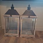 2 landelijke windlichten, Huis en Inrichting, Kasten | Vitrinekasten, Ophalen, 50 tot 100 cm, Zo goed als nieuw, Minder dan 100 cm