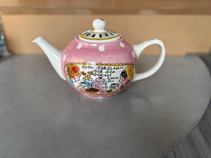 Blond Amsterdam theepot Even Bijkletsen, Huis en Inrichting, Keuken | Servies, Zo goed als nieuw, Overige typen, Blond Amsterdam