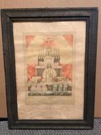 Oud schilderijtje 1950 Eerste Heilige Communie vintage, Verzamelen, Ophalen, Gebruikt