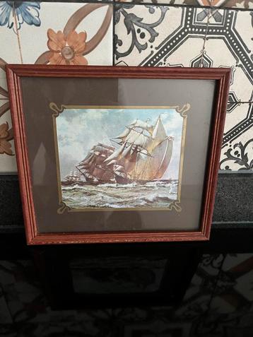 Vintage Lijst met Zeilschepen beschikbaar voor biedingen