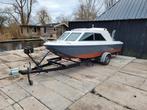 Kajuitboot met trailer en 15pk Mariner, Watersport en Boten, Bootonderdelen, Motorboot, Ophalen of Verzenden, Zo goed als nieuw