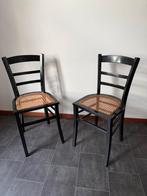 2x rotan stoel, Ophalen, Gebruikt, Zwart, Twee