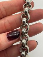 B276 Prachtige zilveren jasseron armband grove schakel, Ophalen of Verzenden, X, Zilver, Zilver