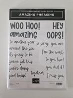 Stampin Up Amazing Phrasing Stempelset, Verzenden, Zo goed als nieuw, Clearstamp