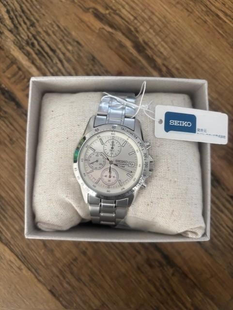 Seiko horloge SND363PC NIEUW, Staal, Polshorloge, Nieuw, Ophalen of Verzenden