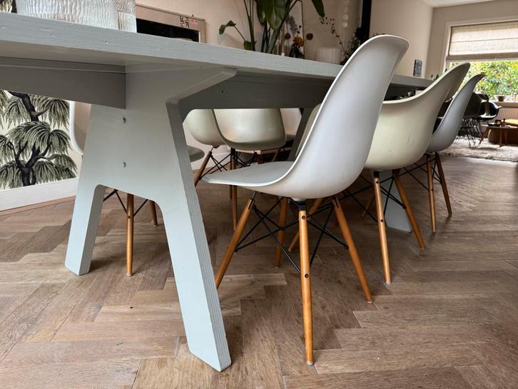 Vitra Eames Stoelen Set - DAW & DSW 6 stuks, Huis en Inrichting, Stoelen, Gebruikt, Vijf, Zes of meer stoelen, Hout, Wit, Ophalen of Verzenden