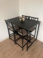 Compacte Eettafel + 4 stoelen, Ophalen of Verzenden, Zo goed als nieuw
