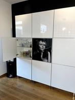 Wandkast Ikea hoogglans wit - (9 delig), Huis en Inrichting, Kasten | Wandmeubels, Ophalen, Overige materialen, Met deur(en), 150 tot 200 cm