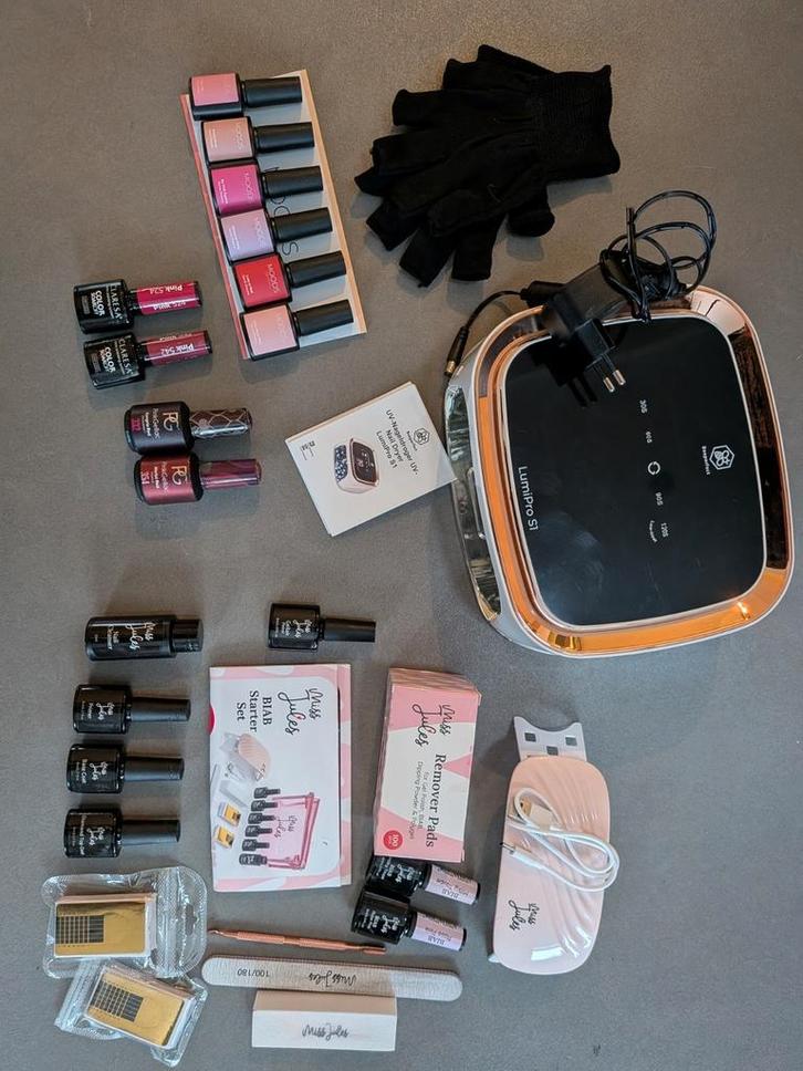 Gellak set met lamp, Sieraden, Tassen en Uiterlijk, Uiterlijk | Cosmetica en Make-up, Zo goed als nieuw, Handen en Nagels, Overige kleuren