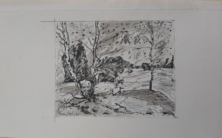 10 Karakteristieke Nostalgische Pentekeningen, Antiek en Kunst, Kunst | Tekeningen en Foto's, Ophalen