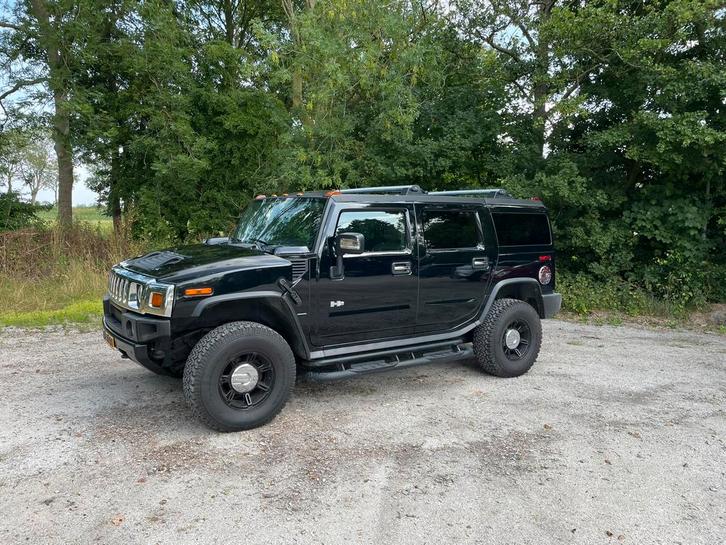 Hummer H2 2004, Auto's, Hummer, Particulier, Benzine, Stationwagon, Automaat, Origineel Nederlands, Zwart, Leder, Vierwielaandrijving