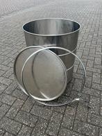 RVS deksel vat 150 liter, Tuin en Terras, Regentonnen, 150 liter of meer, Ophalen, Zo goed als nieuw, Metaal