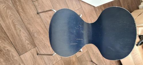 Set van 2 Kwantum Stoelen | Groen & Blauw | Vintage Look / O, Huis en Inrichting, Stoelen, Gebruikt, Twee, Hout, Blauw, Ophalen