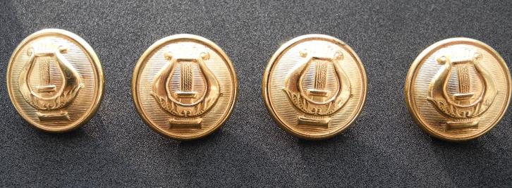 4 Vintage US Army Militairy Brass Uniform US knopen, Verzamelen, Militaria | Algemeen, Overige soorten, Kleding of Schoenen, Amerika