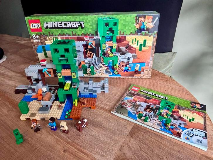 Lego Minecraft 21155 de Creeper Mijn, Kinderen en Baby's, Speelgoed | Duplo en Lego, Zo goed als nieuw, Lego, Complete set, Ophalen of Verzenden