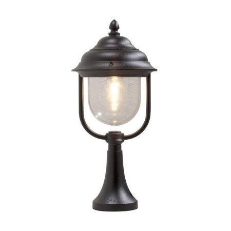 Klassieke sokkellamp Param zwart, Tuin en Terras, Buitenverlichting, Nieuw, Staande lamp, Overige materialen, 50 tot 250 watt