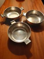 Drie schaaltjes van Hollandia Plate, Verzenden, Zo goed als nieuw, Rond, Glas