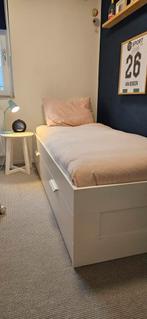 Ikea BRIMNES bed 90x200 met lades, Ophalen, 90 cm, Eenpersoons, Wit