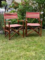 2 retro regisseursstoelen, Ophalen, Gebruikt, Hout, Inklapbaar