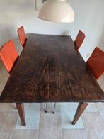 GRATIS! Rustieke, oude eettafel 180 x 94, Ophalen, Gebruikt, Vintage, rustiek., 4 tot 6 stoelen