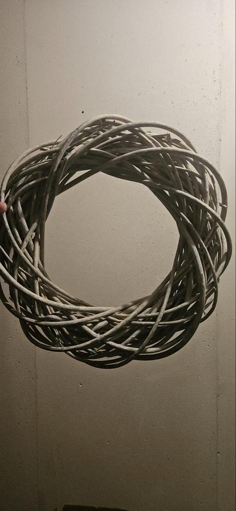 Rieten Krans - 50cm, Huis en Inrichting, Woonaccessoires | Kransen, Zo goed als nieuw, Ophalen