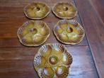 5 keramiek coquilles- of oesterborden Sarreguemines (1), Antiek en Kunst, Antiek | Servies los, Ophalen of Verzenden