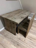 Steigerhouten Tafel met Stoeltjes, Ophalen, Gebruikt, Tafel(s) en Stoel(en)