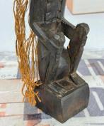 1950 - Afrika africa Senufo handgesneden Hout zittend beeld, Ophalen of Verzenden