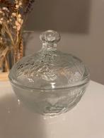 Vintage glazen bonbon schaaltje met deksel fruit, Ophalen of Verzenden