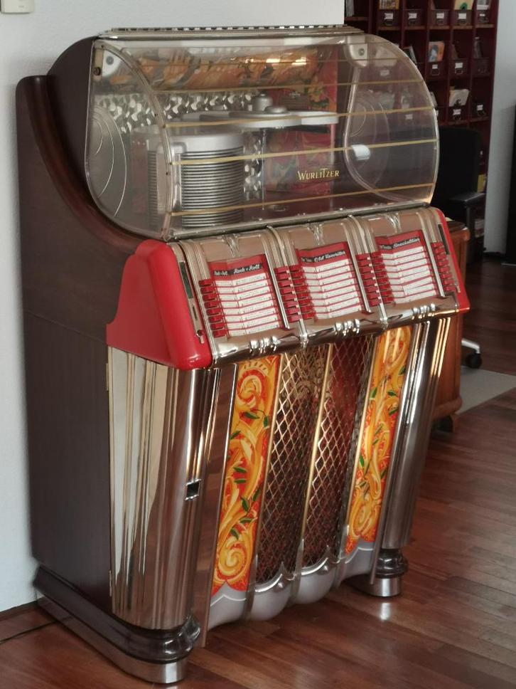 Wurlitzer 1250 78 rpm gerestaureerde  jukebox, Verzamelen, Automaten | Jukeboxen, Zo goed als nieuw, Wurlitzer, Voor 1950, Ophalen