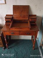Antiek eiken secretaire (Davenport) met geheim laatje, Ophalen, Gebruikt, Antiek, Davenport