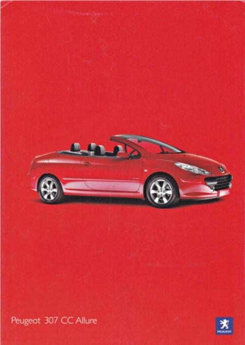 Brochure Peugeot 307CC Allure 04-2007 ENGELAND, Boeken, Auto's | Folders en Tijdschriften, Zo goed als nieuw, Peugeot, Ophalen of Verzenden