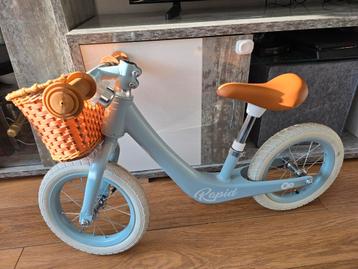 Kinderkraft rapid 2 loopfiets blauw met mandje en bel. beschikbaar voor biedingen