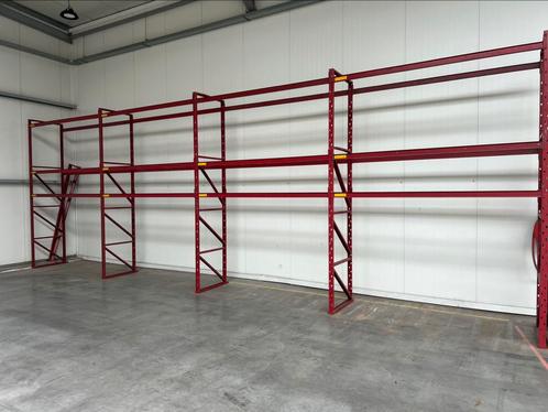 Palletstelling zwaar degelijk 10 staanders circa 27m, Zakelijke goederen, Kantoor en Winkelinrichting | Magazijn, Stelling en Opslag