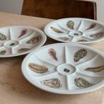 Vintage oester borden van Porcelaine de Sologne, Ophalen of Verzenden, Zo goed als nieuw, Bord(en), Overige stijlen