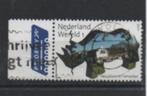 ‹(•¿•)› nl i0091 wereld tab neushoorn, Ophalen, Na 1940, Gestempeld