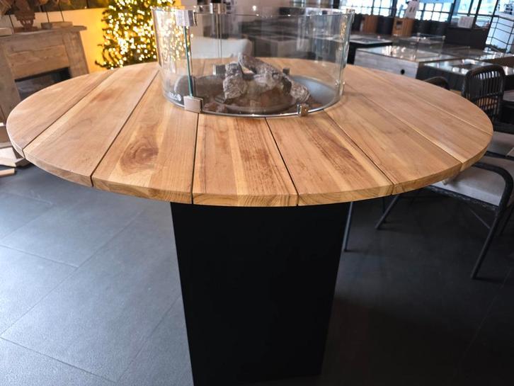 Cosi Fires – Cosiloft vuurtafel bartafel zwart/teak, Tuin en Terras, Vuurtafels, Ophalen of Verzenden