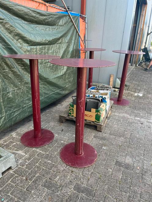 Stalen Statafels - Set van 4, Huis en Inrichting, Tafels | Statafels, Gebruikt, Ophalen