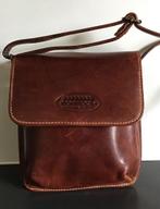 Vintage bruin leren BOSBOOM schoudertas, Overige merken, Gebruikt, Bruin, Ophalen of Verzenden