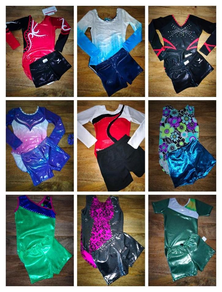 Turnpakje/gympakje/turnpak/turnpakjes/gympakjes maat 128, Sport en Fitness, Turnen, Zo goed als nieuw, Turnpak(je), Kindermaat 122 t/m 140