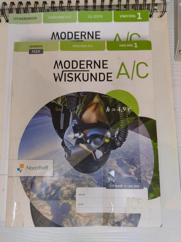 Moderne Wiskunde A/C VWO Deel 1 - 12e editie + uitwerkingen  beschikbaar voor biedingen