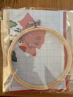 Canvas tas met roos erop all in pakketje., Ophalen, Nieuw, Borduurpakket